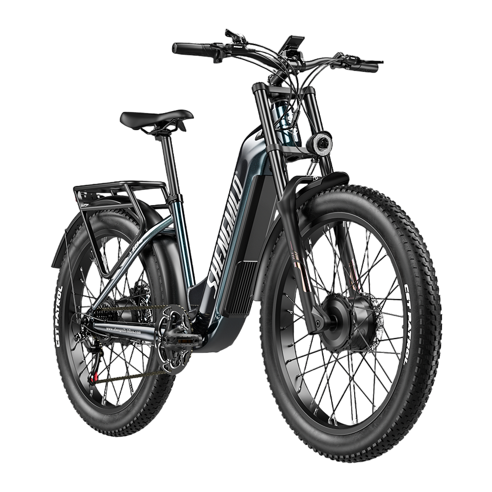 SHENGMILO S700 PRO 26" Step-Thru Fat Tire Elektro-Citybike 1000W*2 Doppelmotor 48V 25Ah Batterie