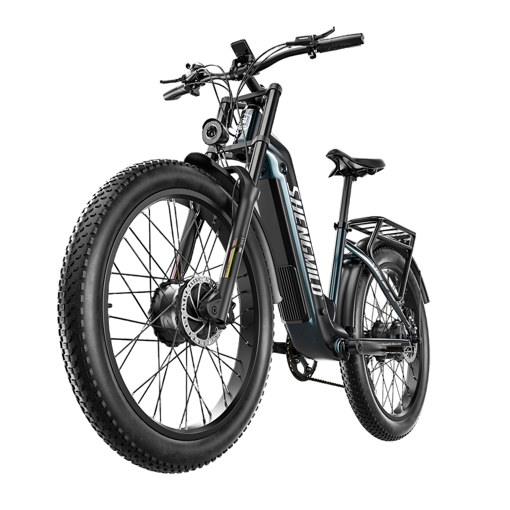 SHENGMILO S700 PRO 26" Step-Thru Fat Tire Elektro-Citybike 1000W*2 Doppelmotor 48V 25Ah Batterie