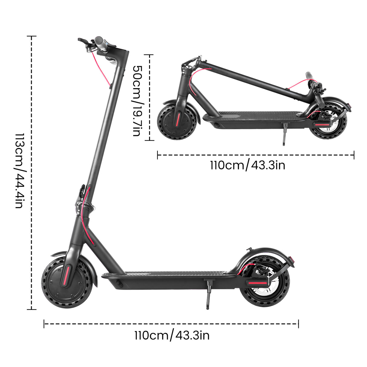 GLEERIDE A8 Mini 8.5" Faltbarer Elektroroller 350W Motor 36V 6Ah Batterie