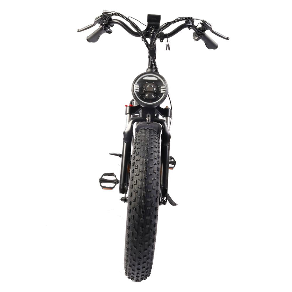Bicicleta eléctrica todoterreno retro BEZIOR XF001 de 20", ruedas anchas, motor de 1000 W, batería de 48 V y 12,5 Ah
