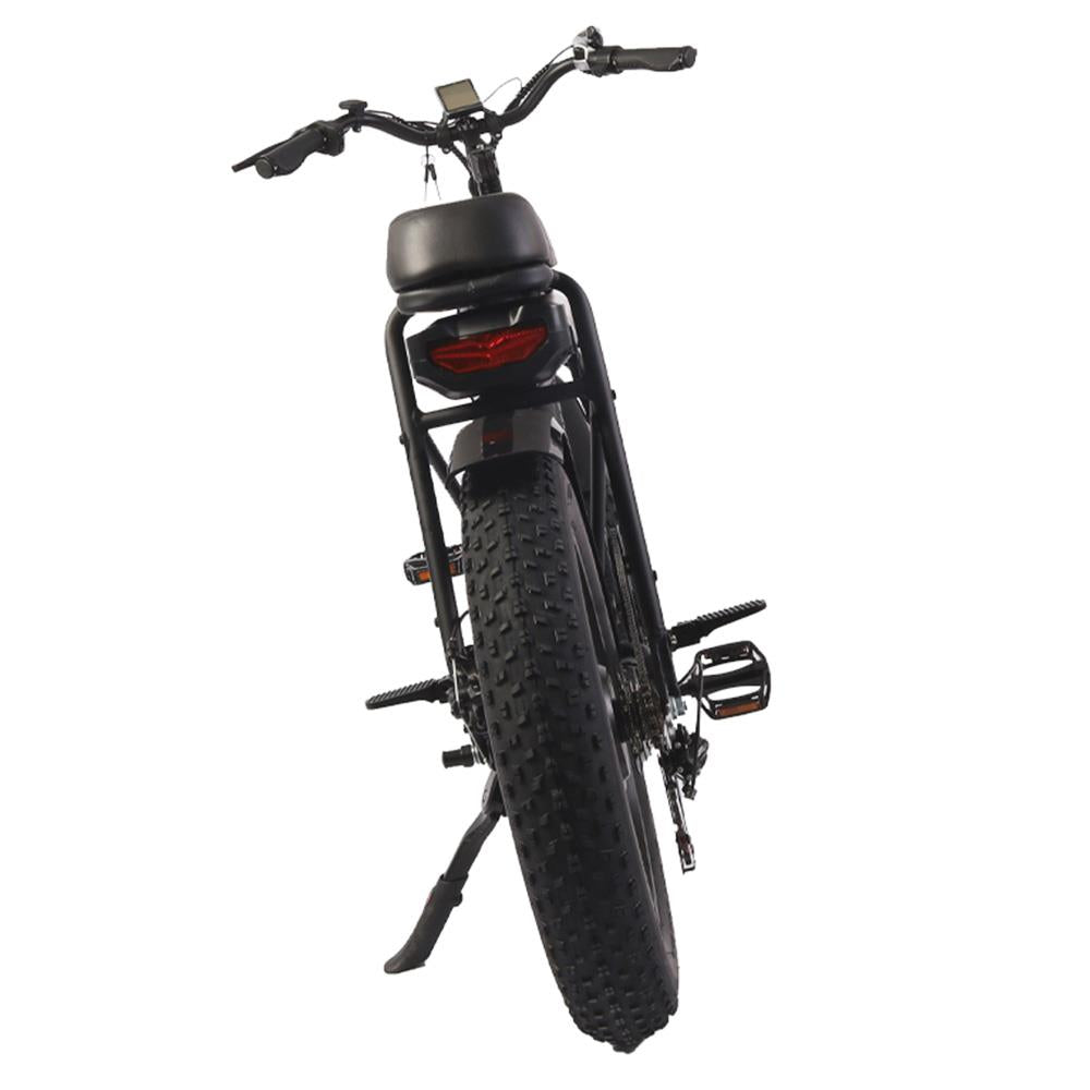 Bicicleta eléctrica todoterreno retro BEZIOR XF001 de 20", ruedas anchas, motor de 1000 W, batería de 48 V y 12,5 Ah