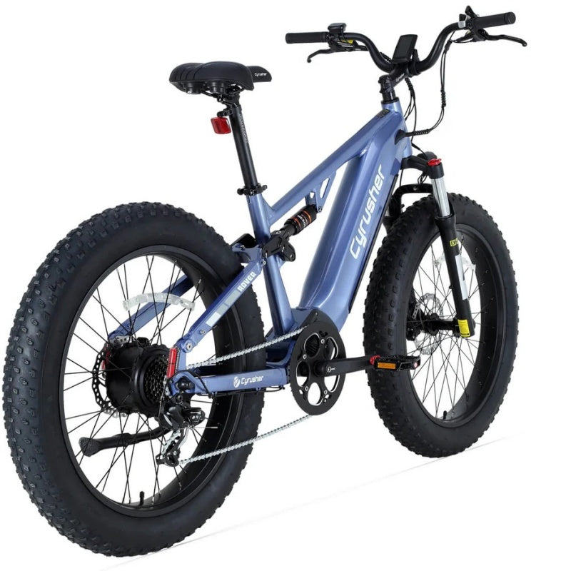 CYRUSHER Rover 26 Zoll Elektrofahrrad mit Fatbike-Reifen und Fully-Federung 250W Motor 52V 15,6Ah Batterie