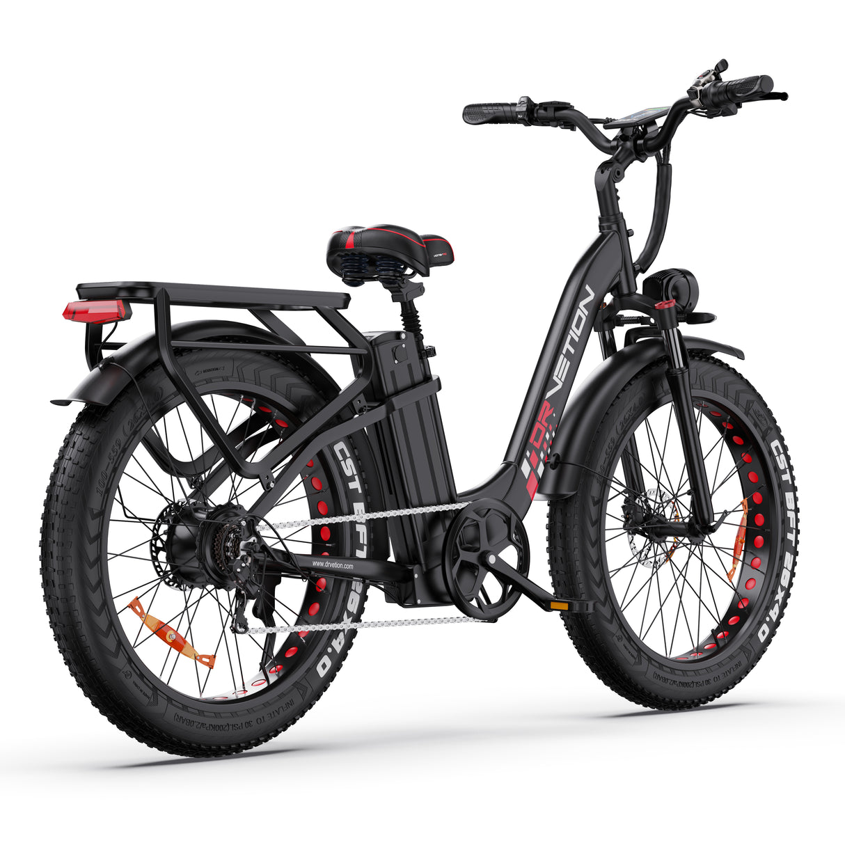DRVETION CTR26 26" Tiefeinsteiger-Elektrofahrrad 1000W Spitzen Motor 48V 15AH/20Ah Batterie