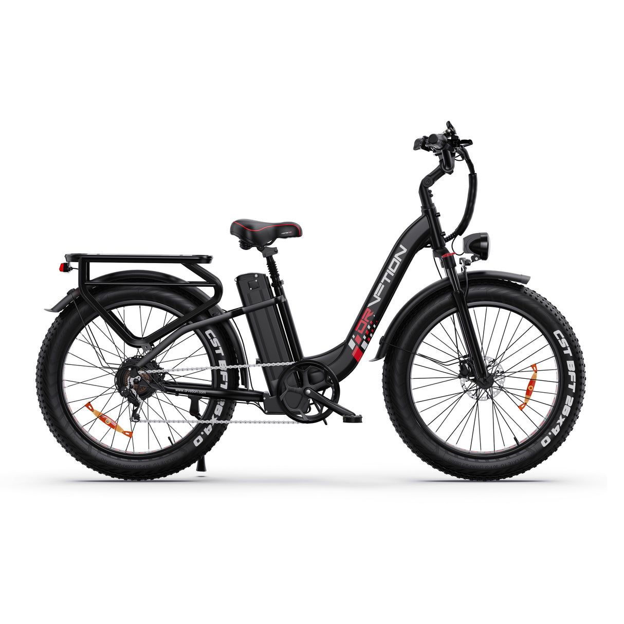 DRVETION CTR26 26" Tiefeinsteiger-Elektrofahrrad 1000W Spitzen Motor 48V 15AH/20Ah Batterie