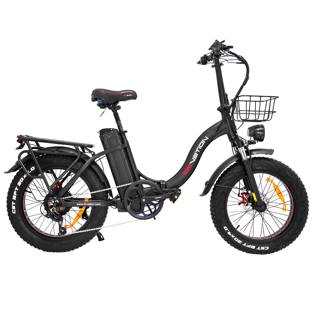 DRVETION CT20 20" Fat Tire sähköpyörä 750W moottori 48V 10Ah/15Ah/20Ah akku