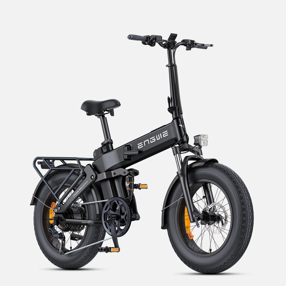 Bicicleta eléctrica plegable ENGWE Engine Pro 2.0 de 20 pulgadas con neumáticos anchos, motor de 1200 W y batería de 52 V y 16 Ah