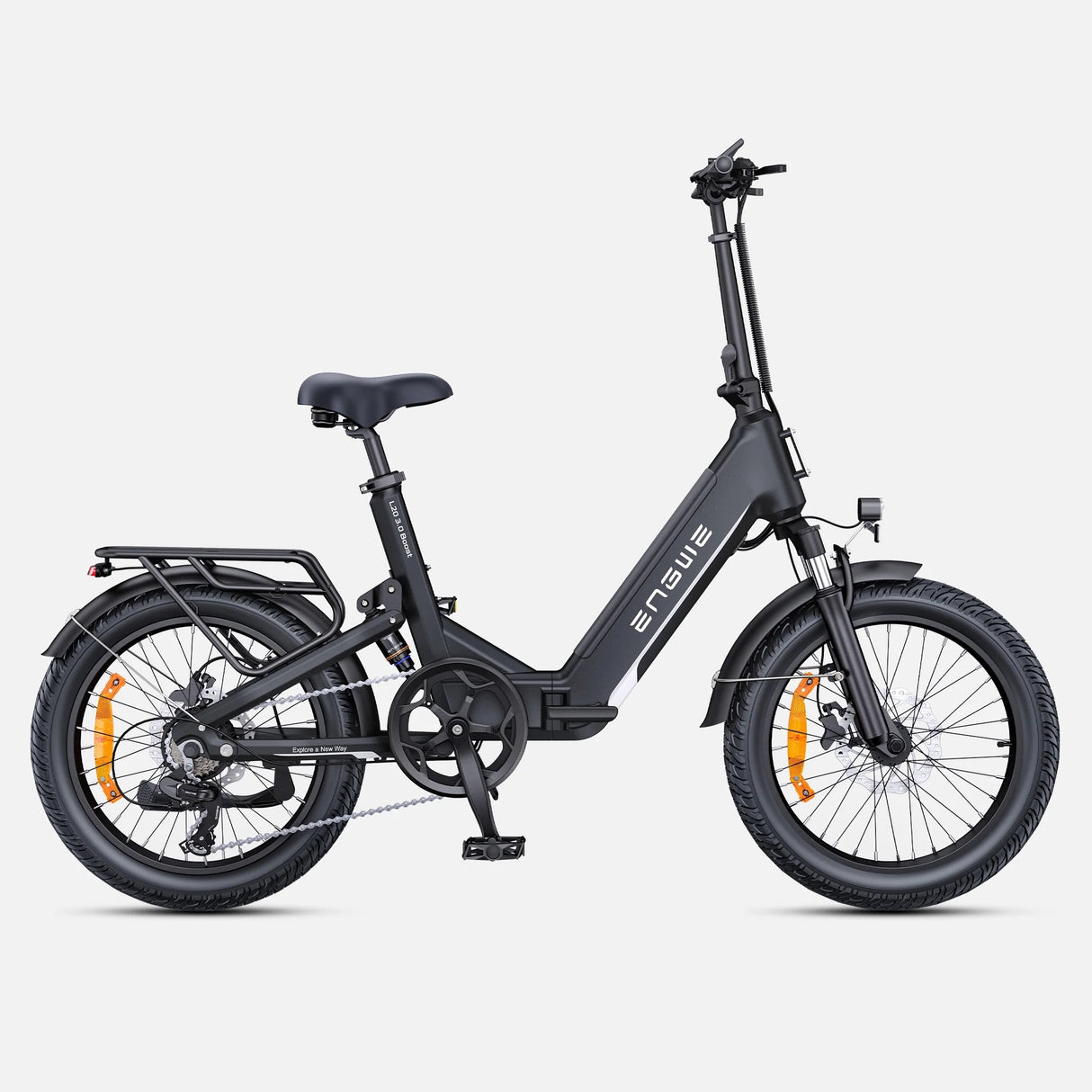 Bicicleta eléctrica plegable ENGWE Engine Pro 2.0 de 20 pulgadas con neumáticos anchos, motor de 1200 W y batería de 52 V y 16 Ah