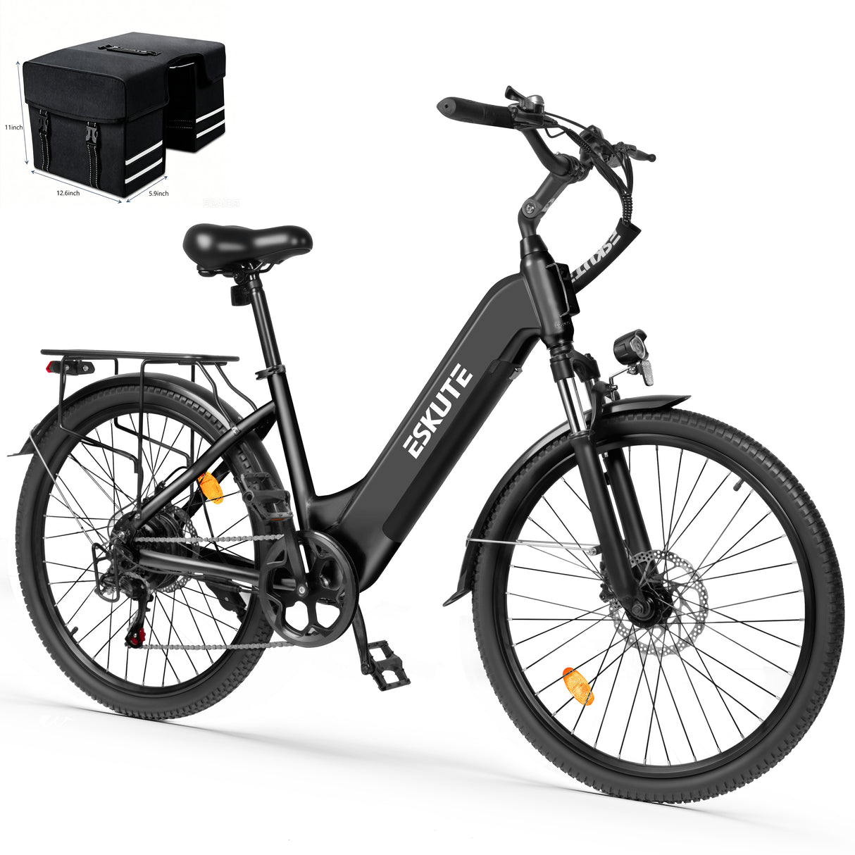 ESKUTE C202 26" Tiefeinsteiger-Elektrofahrrad 250W Motor 48V 17.5Ah Batterie