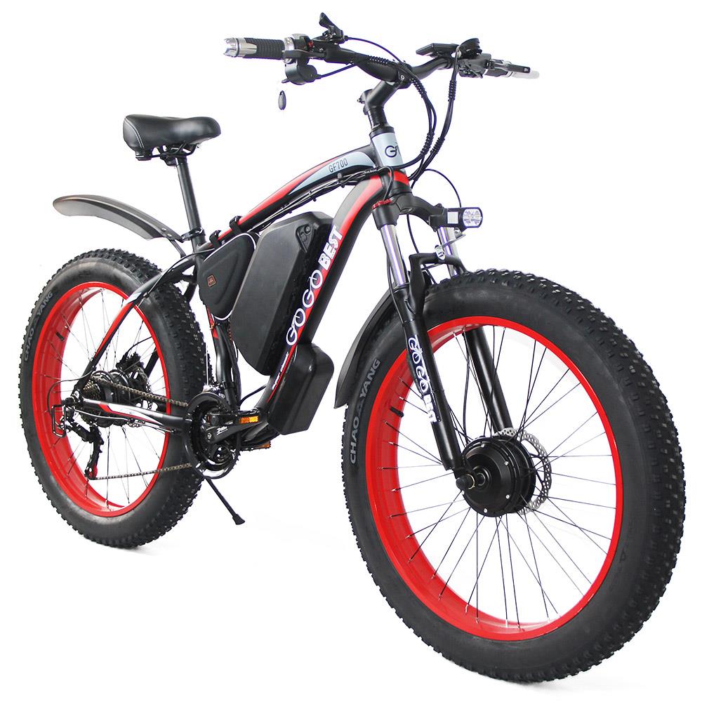 GOGOBEST GF700 26" Fetter Reifen Elektro-Mountainbike 500W Motor 48V 17,5Ah Batterie