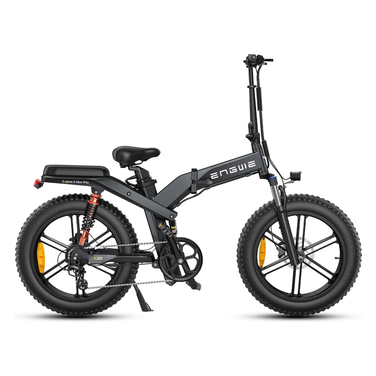 ENGWE X20 20" Fat Tire Faltbares Elektrofahrrad MTB 1000W (Spitzenleistung) Motor 48V 22,2Ah Doppelbatterie
