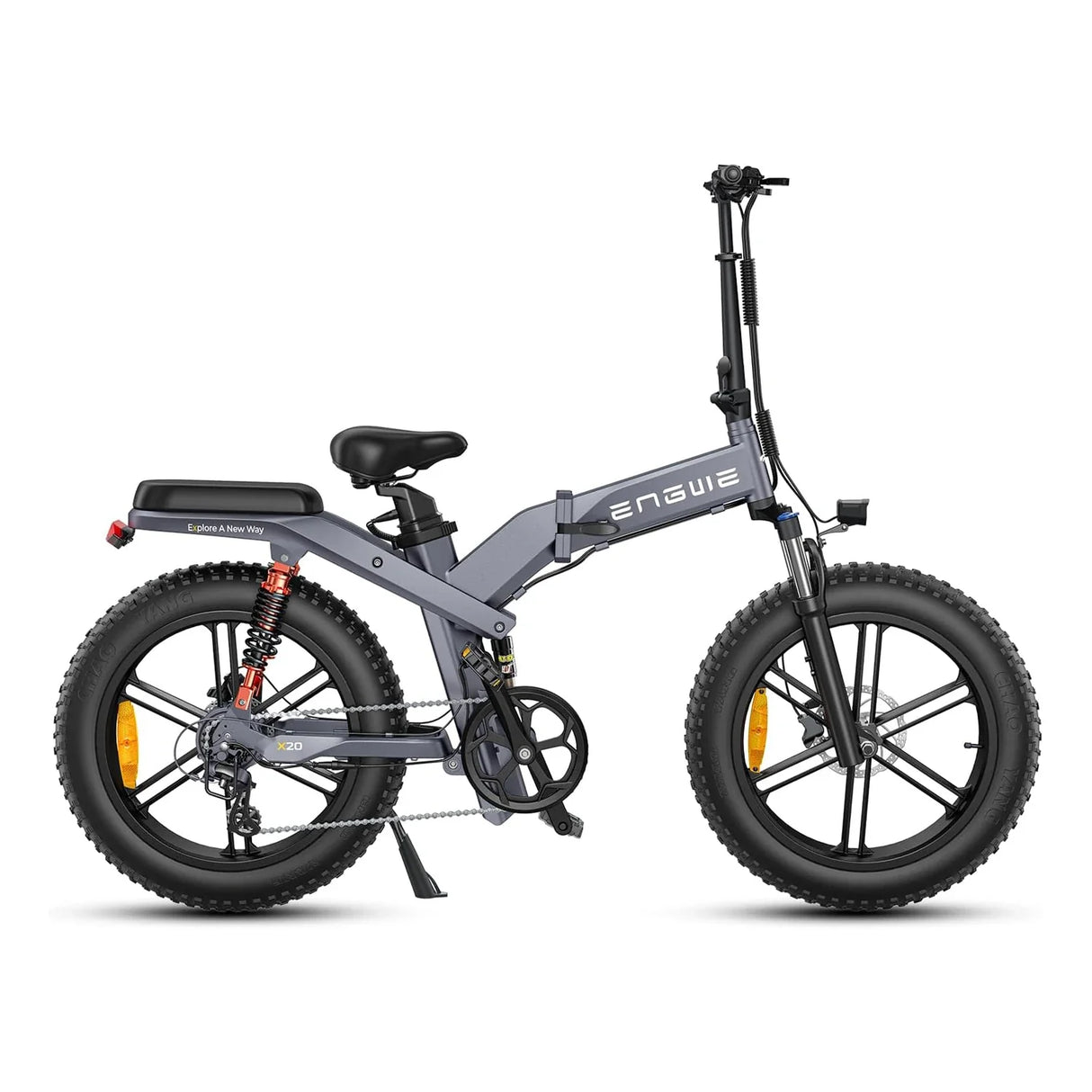 ENGWE X20 20" Fat Tire Faltbares Elektrofahrrad MTB 1000W (Spitzenleistung) Motor 48V 22,2Ah Doppelbatterie