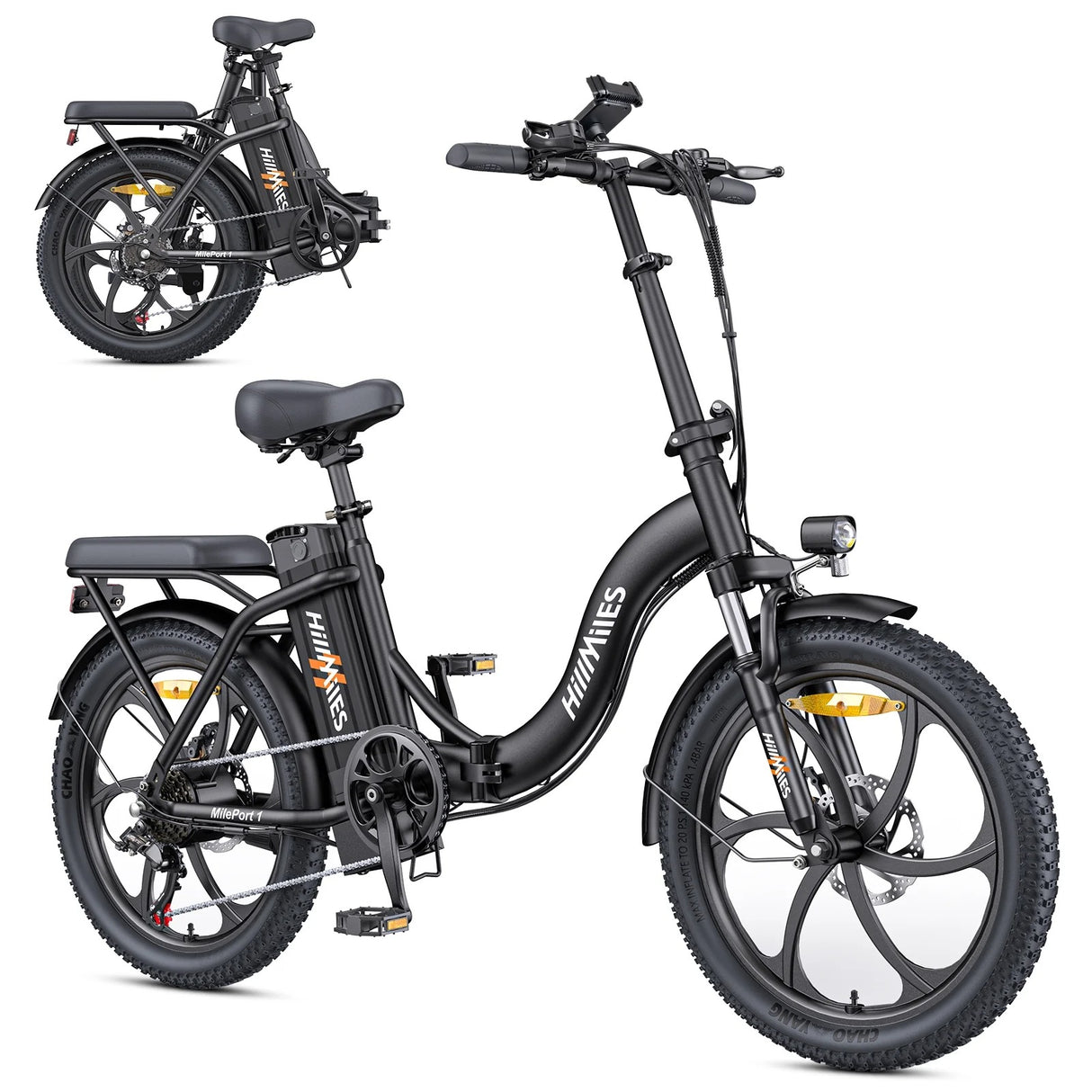 HILLMILES MilePort 1 20" Tiefeinsteiger Elektrofahrrad mit 250W Motor 36V 13Ah Batterie