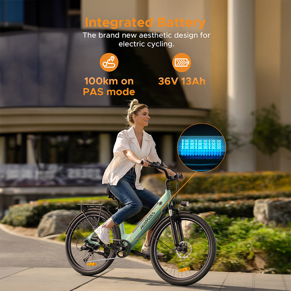HILLMILES MileCity1 26" City Elektro Trekkingrad 250W Motor 36V 13Ah Batterie