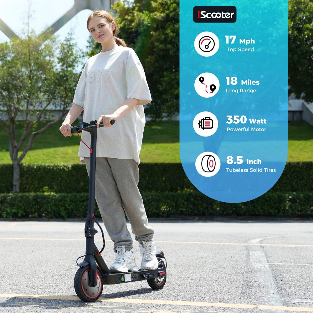 ISCOOTER I9 8,5" Zusammenklappbarer Elektroroller für Pendler 350W Motor 42V 7,5Ah Batterie