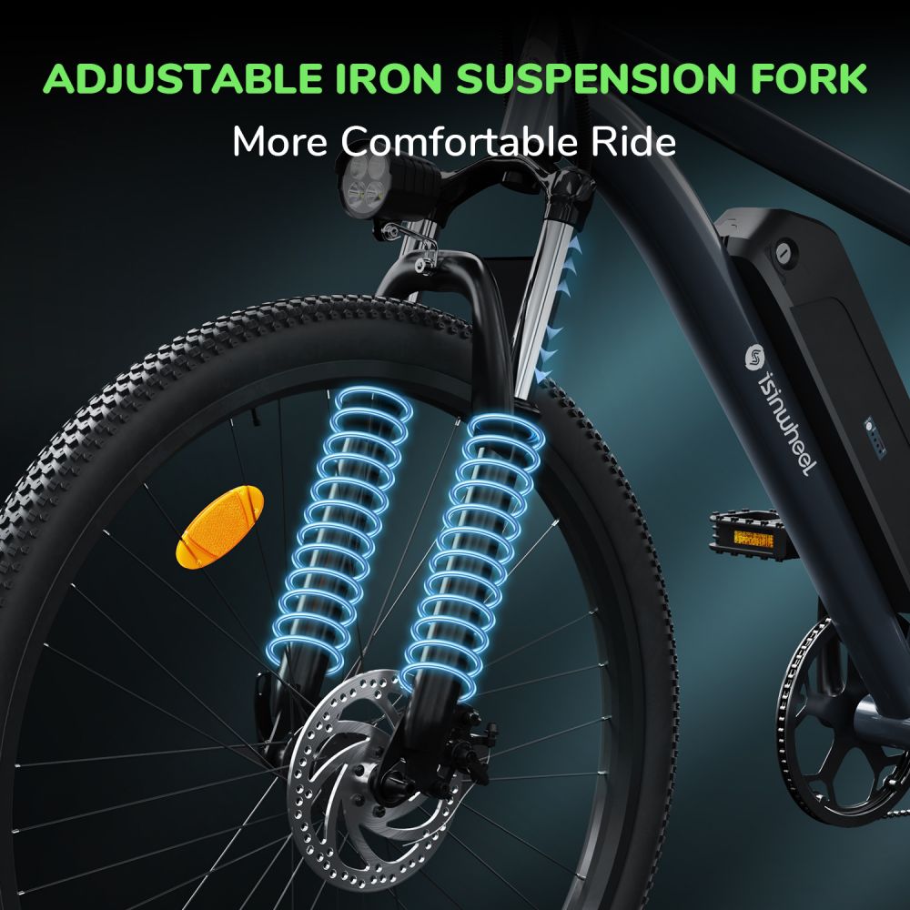 ISINWHEEL M10 26" Pendler-Elektrofahrrad 500W Motor 36V 10,4Ah Batterie