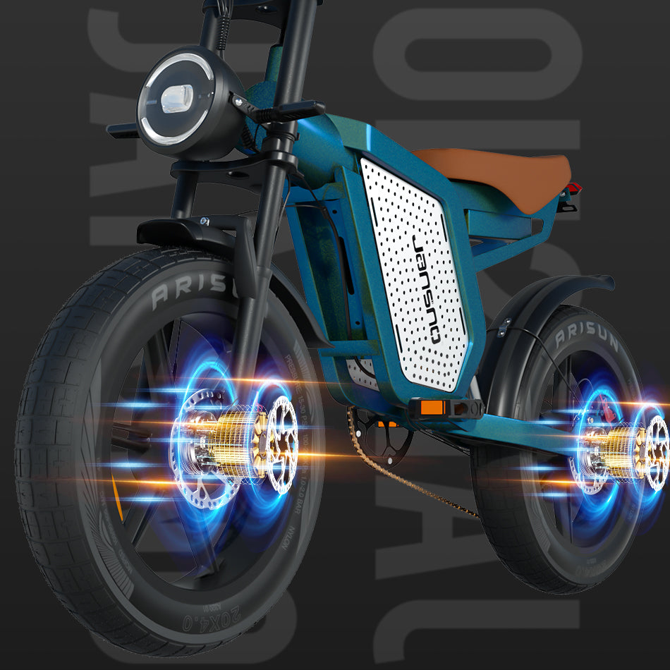 JANSNO X60 20" Fat Tires Elektrofahrräder 750W*2 Doppelmotor 48V 23Ah Batterie