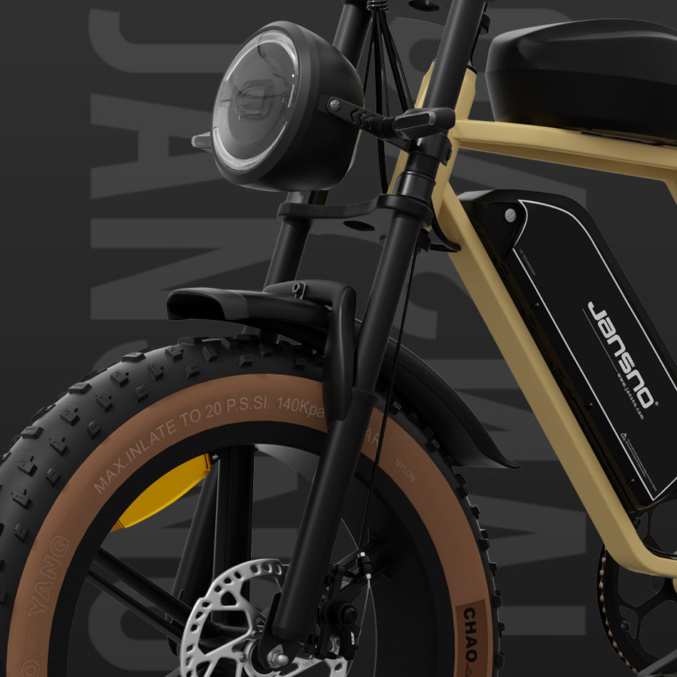JANSNO X70 20" Fat Tires Elektrofahrräder 750W Motor 48V 14Ah+20Ah Dual Batterie