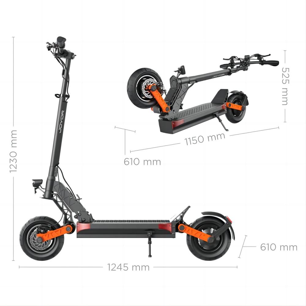 JOYOR S10-S-Z 10" Off-Road Elektroroller 1000W*2 Motors 60V 18Ah Batterie