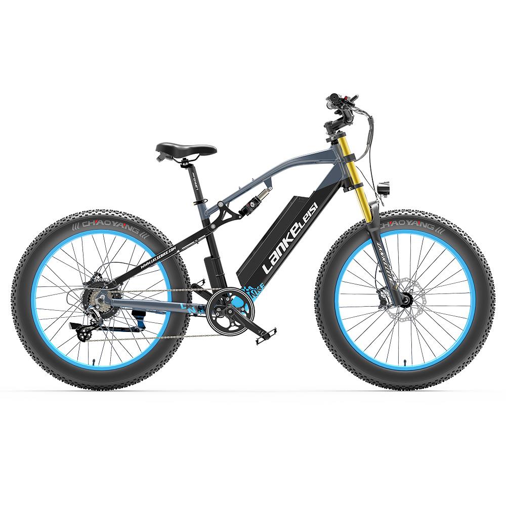 Lankeleisi RV700 26" Fat Tire Mountain Sähköpyörä 1000W Moottori 48V 16Ah Akku