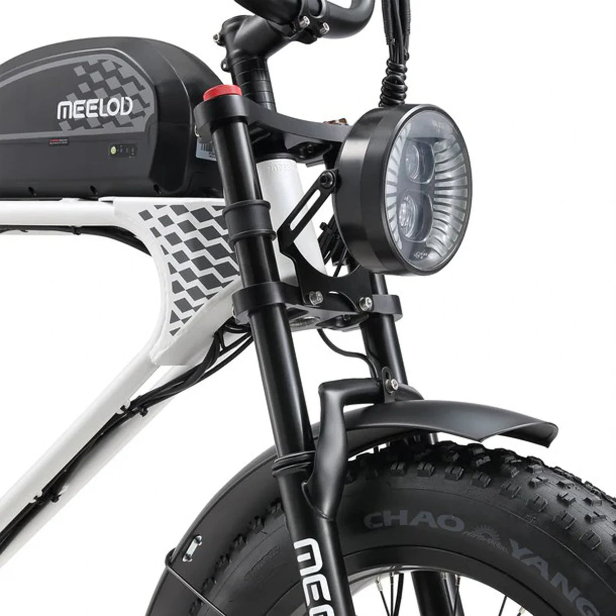 Bicicleta eléctrica retro MEELOD DK300 PLUS de 20 pulgadas con motor de 1200 W y batería de 48 V y 20 Ah