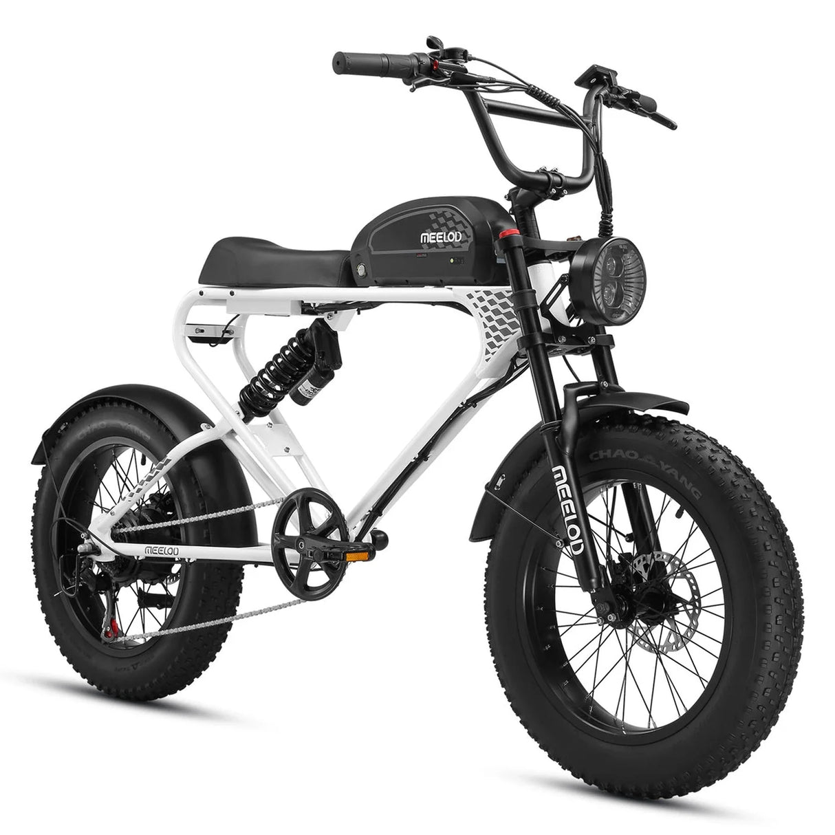 Bicicleta eléctrica retro MEELOD DK300 PLUS de 20 pulgadas con motor de 1200 W y batería de 48 V y 20 Ah