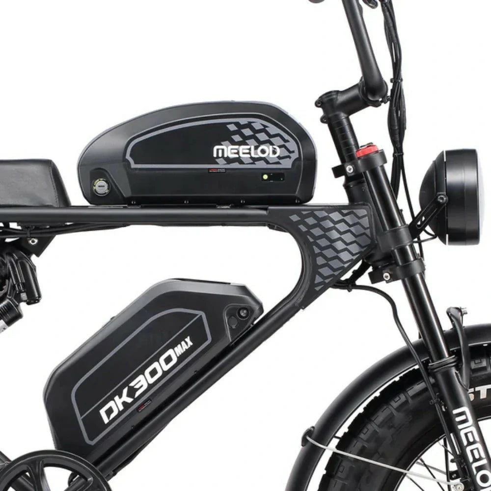 MEELOD DK300 MAX 20" Elektrofahrrad im Retro-Moped-Stil 1200W Spitzenleistung Doppelmotoren 48V 20Ah Doppelbatterien