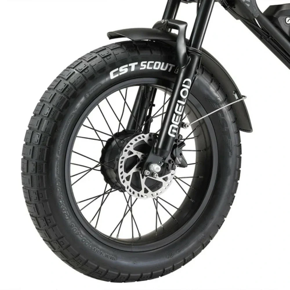 MEELOD DK300 MAX 20" Elektrofahrrad im Retro-Moped-Stil 1200W Spitzenleistung Doppelmotoren 48V 20Ah Doppelbatterien