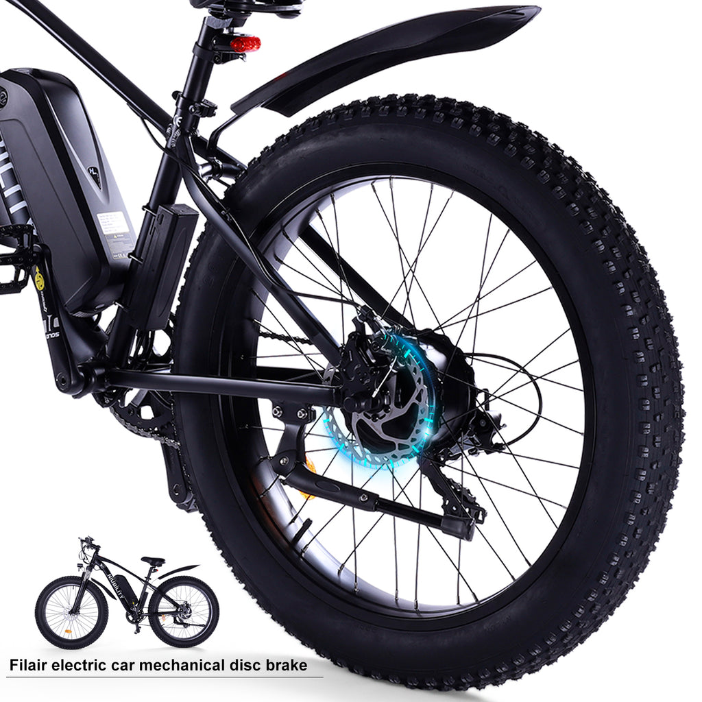 Bicicleta de montaña eléctrica NIUBILITY B26 de 26 pulgadas, motor de 1000 W, batería de 48 V y 15 Ah
