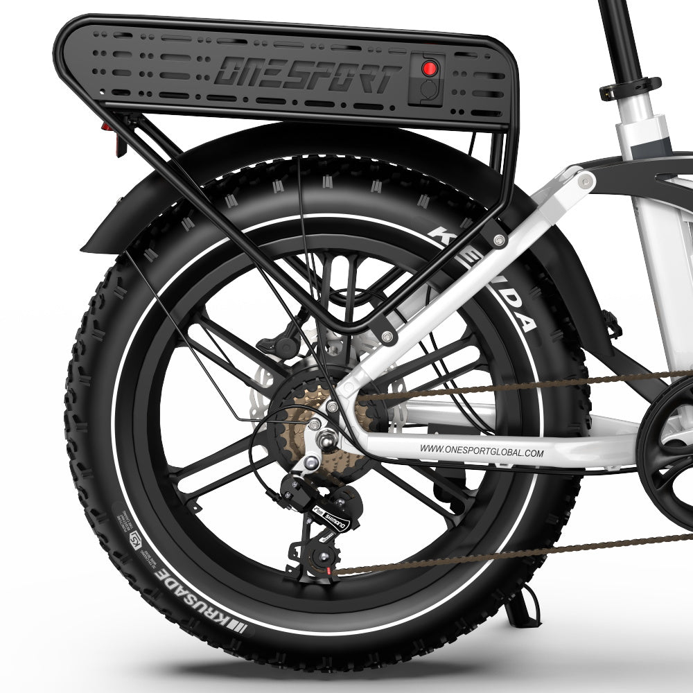 ONESPORT OT08 PRO 20“ Vollgefedertes Fat Tire Elektrofahrrad 500W Motor 48V 18Ah*2 Dual Batterie