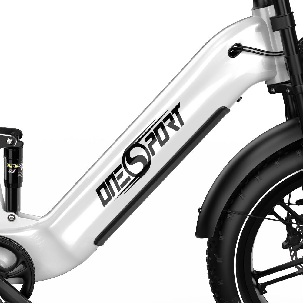 ONESPORT OT08 PRO 20“ Vollgefedertes Fat Tire Elektrofahrrad 500W Motor 48V 18Ah*2 Dual Batterie