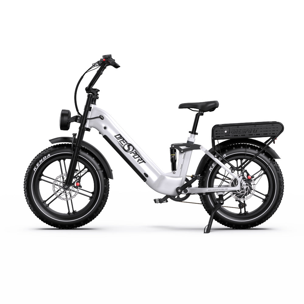 ONESPORT OT08 PRO 20“ Vollgefedertes Fat Tire Elektrofahrrad 500W Motor 48V 18Ah*2 Dual Batterie