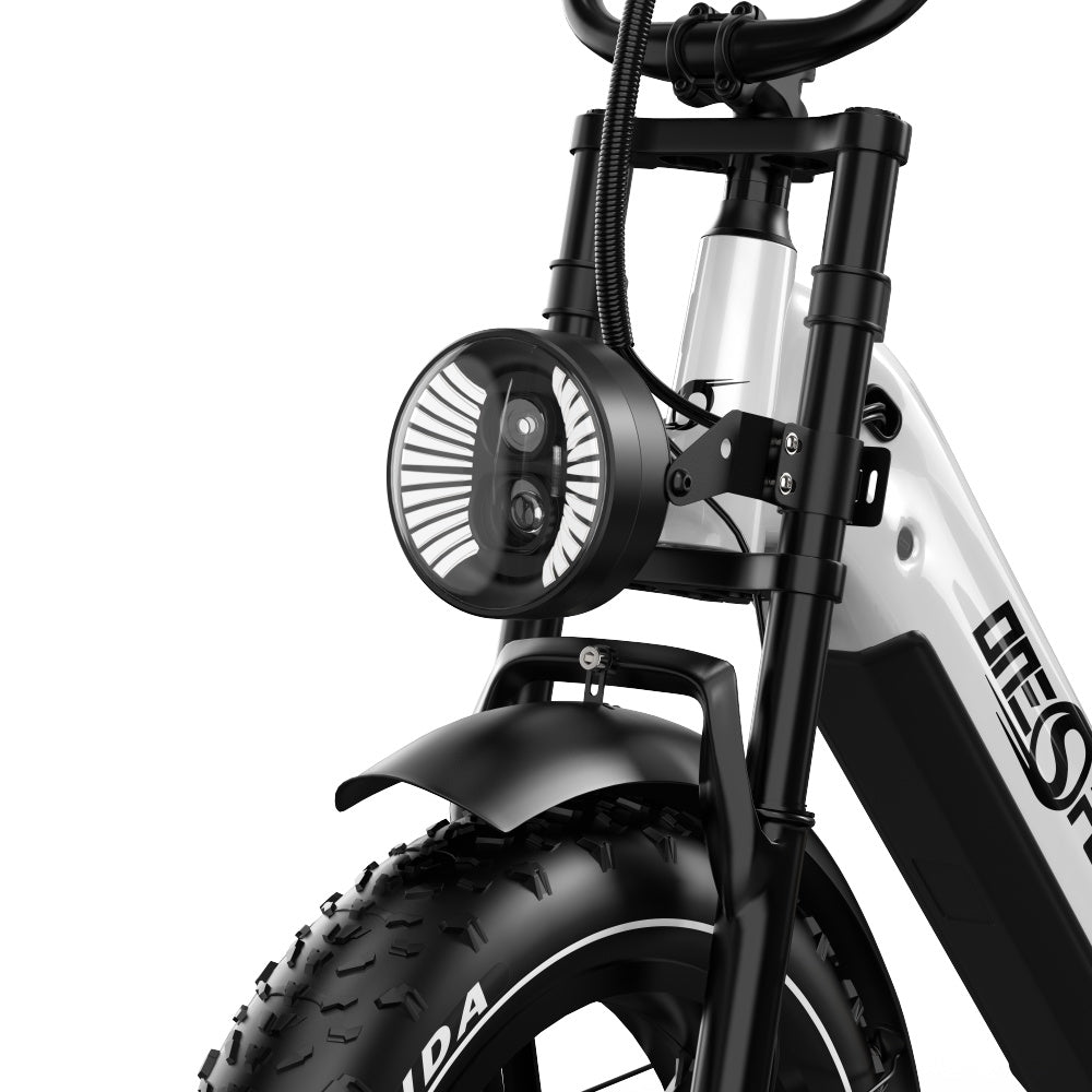 ONESPORT OT08 PRO 20“ Vollgefedertes Fat Tire Elektrofahrrad 500W Motor 48V 18Ah*2 Dual Batterie
