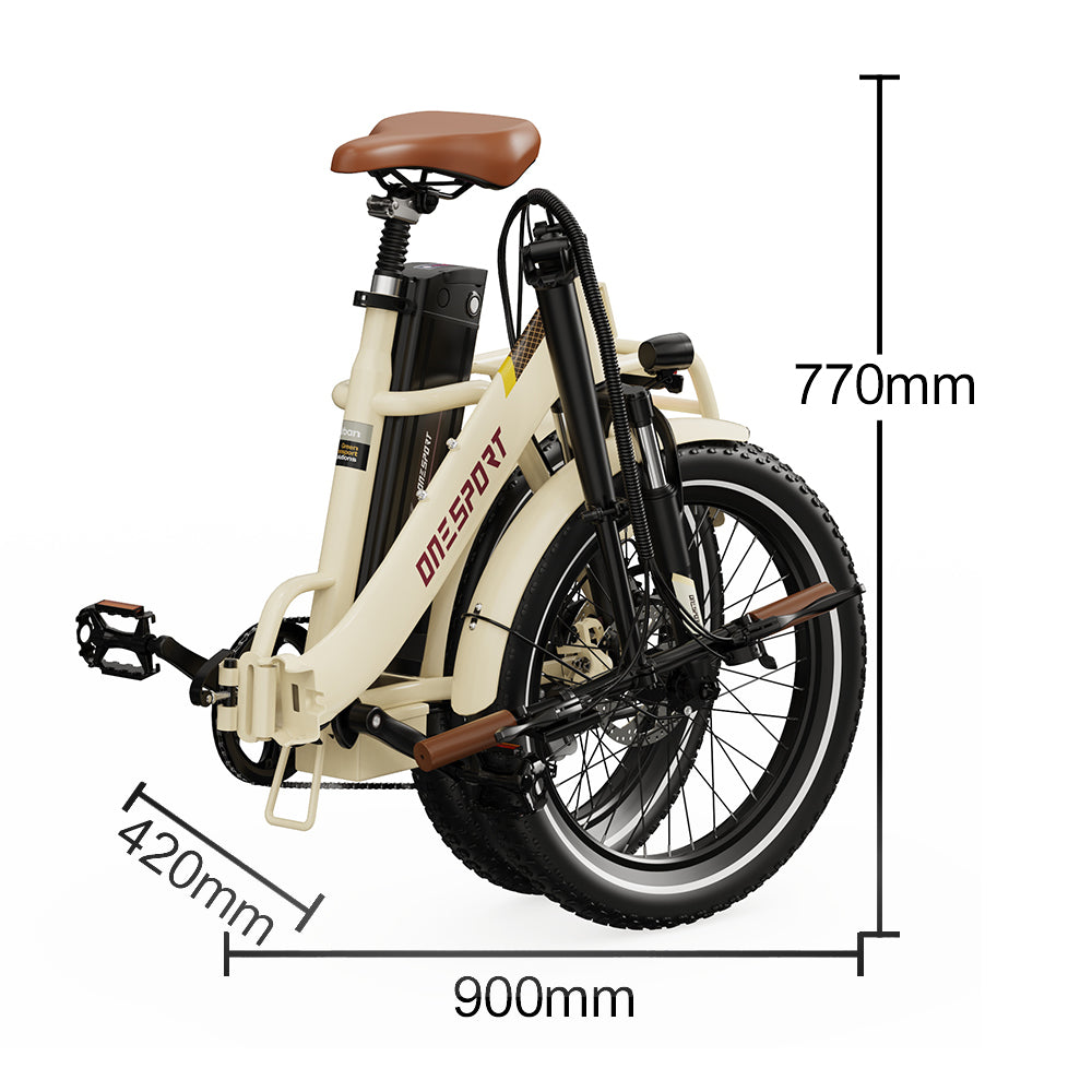 ONESPORT OT16 PRO 20" Faltbares Elektrofahrrad 250W Motor 48V 17Ah Batterie