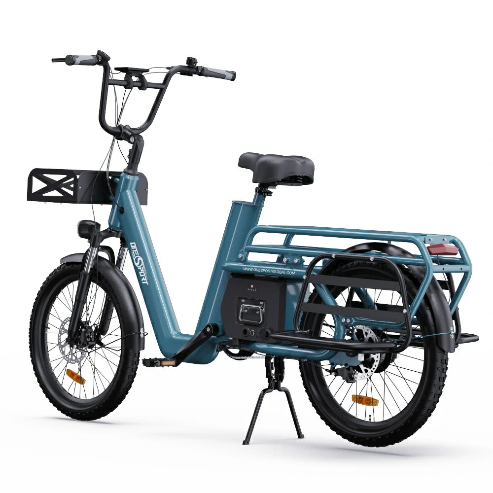 OneSport OT01 20" Step-Through Longtail Cargo Sähköpyörä 650W Moottori 48V 27Ah Akku