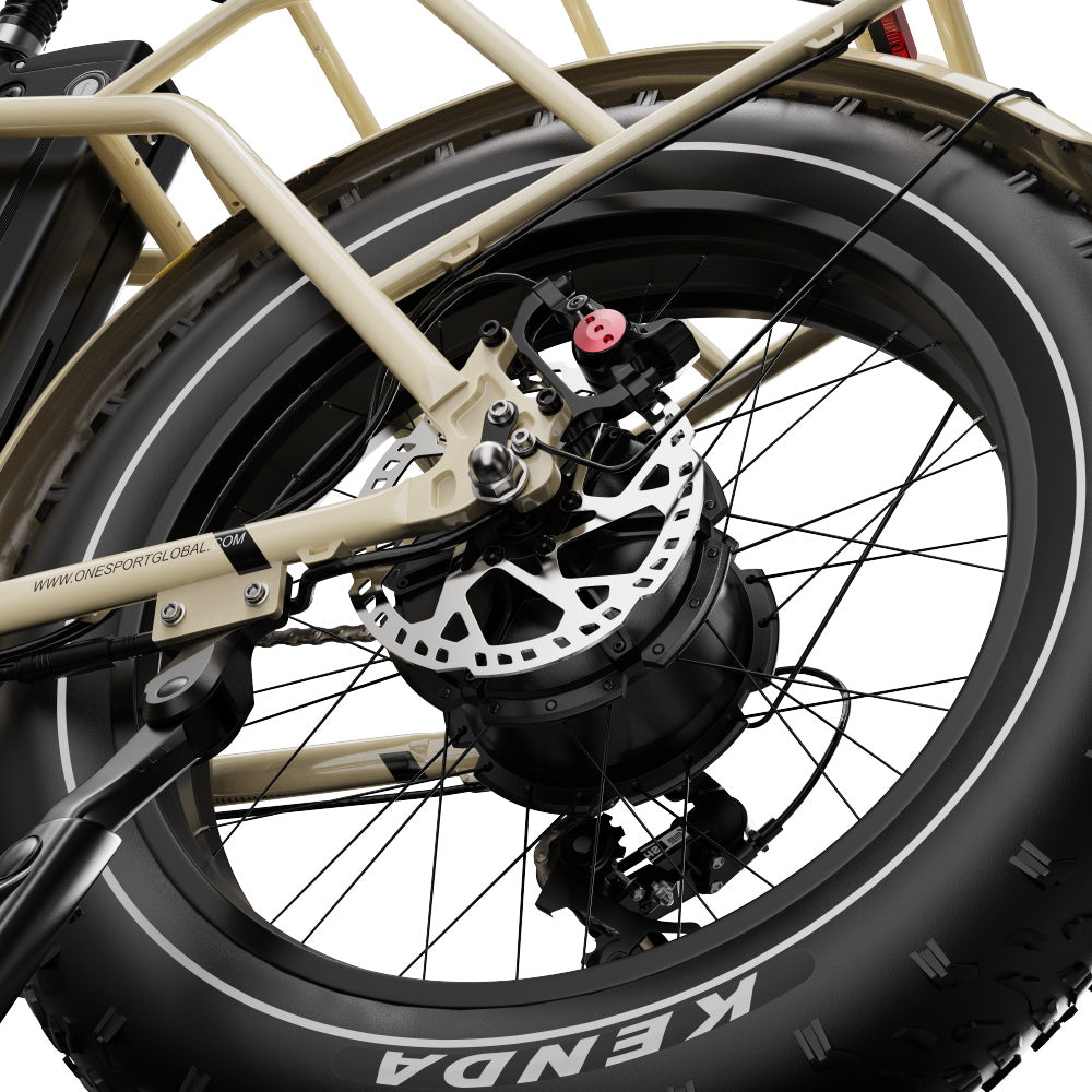 Bicicleta eléctrica plegable ONESPORT OT16-2 de 20 pulgadas para uso diario, motor de 250 W, batería de 48 V y 17 Ah, compatible con aplicación