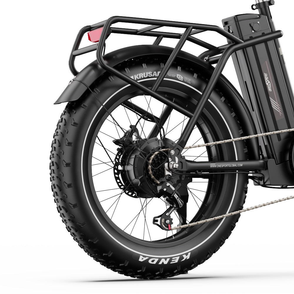 Bicicleta eléctrica plegable ONESPORT OT16-2 de 20 pulgadas para uso diario, motor de 250 W, batería de 48 V y 17 Ah, compatible con aplicación