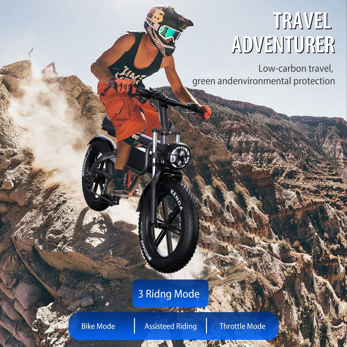 PHNHOLUN C8 20" Elektro-Mountainbike MTB 1500W Motor 48V 20Ah Batterie