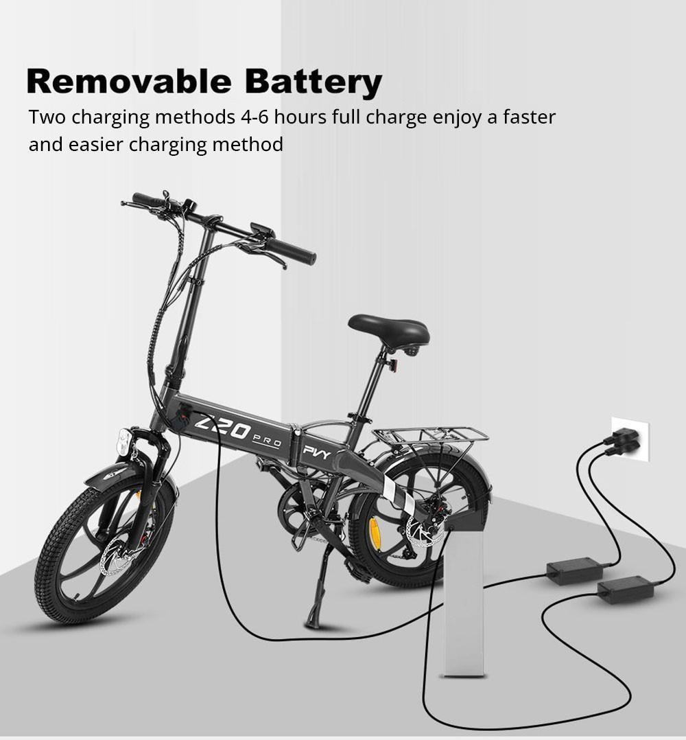 PVY Z20 Pro 20" Elektrisches Pendlerfahrrad 500W Motor 36V 14Ah Batterie