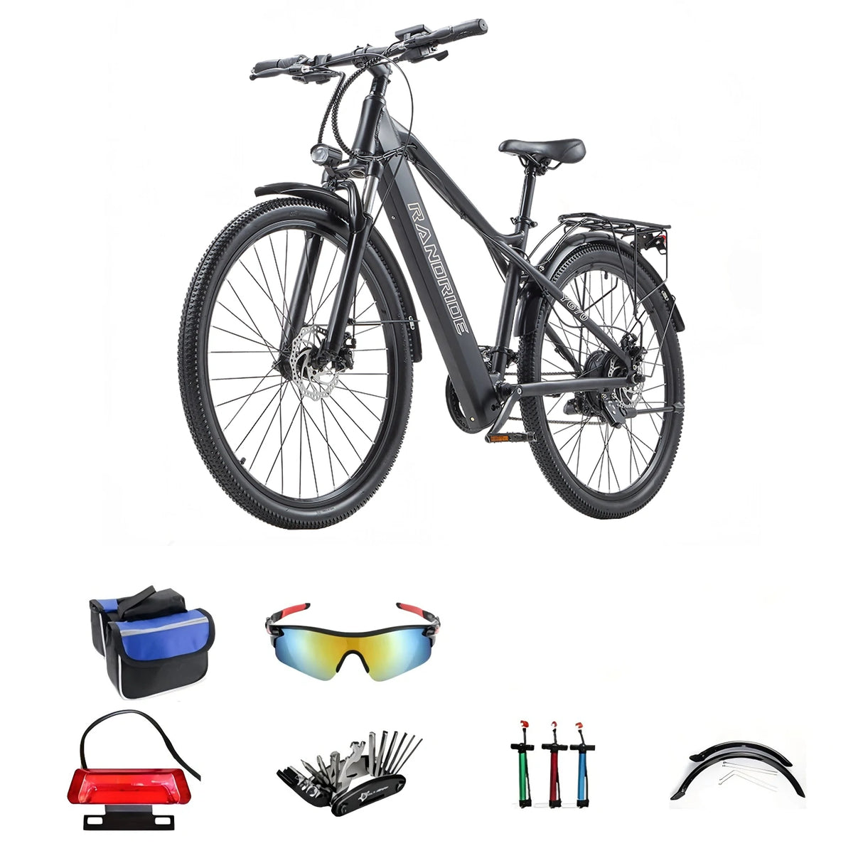 RANDRIDE YG70 27,5" City Elektrofahrrad 1000W Spitzenmotor 48V 14Ah Batterie