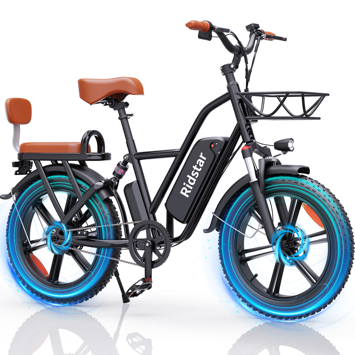 YVY FM001 20" 1000W Motor Zweisitzer Fahrrad mit Breitreifen 48V 15Ah Batterie