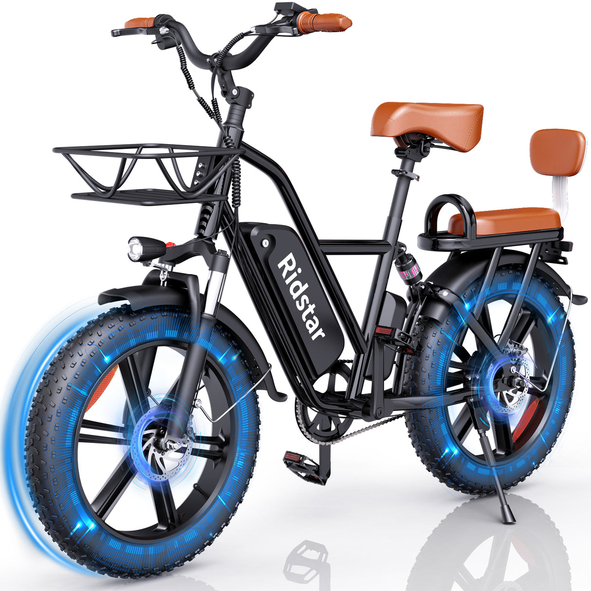 YVY FM001 20" 1000W Motor Zweisitzer Fahrrad mit Breitreifen 48V 15Ah Batterie