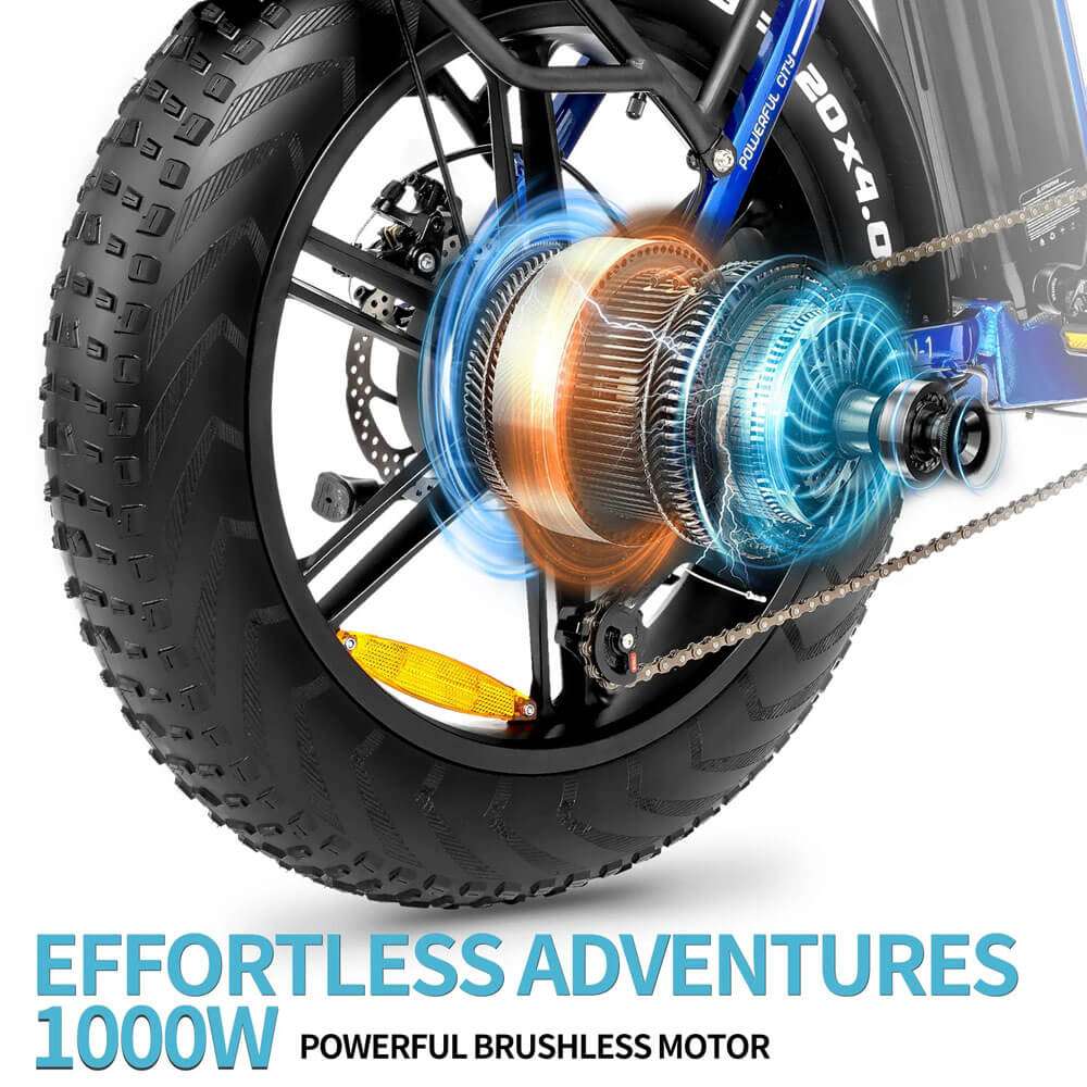 YVY MN20 20" Fatbike Elektrofahrrad faltbar 1000W Motor 48V 15Ah/20Ah batterie