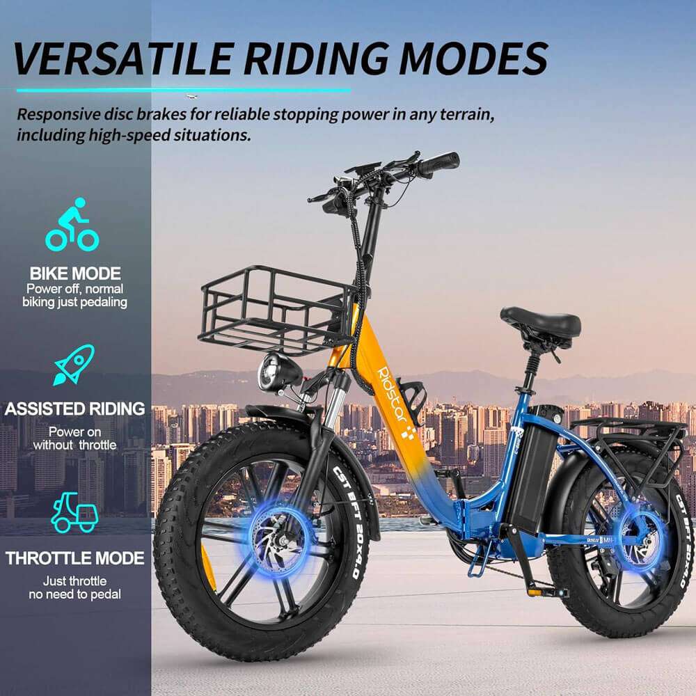 YVY MN20 20" Fatbike Elektrofahrrad faltbar 1000W Motor 48V 15Ah/20Ah batterie