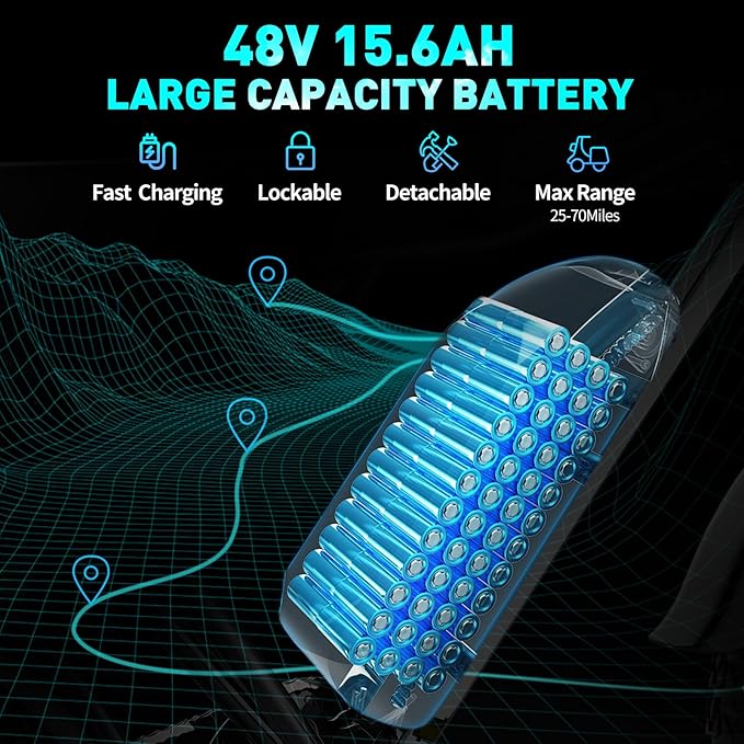 RIDSTAR Q20 Lite 20" Fat Tire Elektrofahrrad 1000W Motor 48V 15Ah Batterie