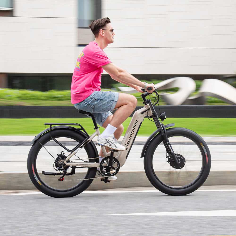 SHENGMILO S700 26" Step-Thru Fat Tire Elektro-Citybike 1000W*2 Doppelmotor 48V 17,5Ah Batterie