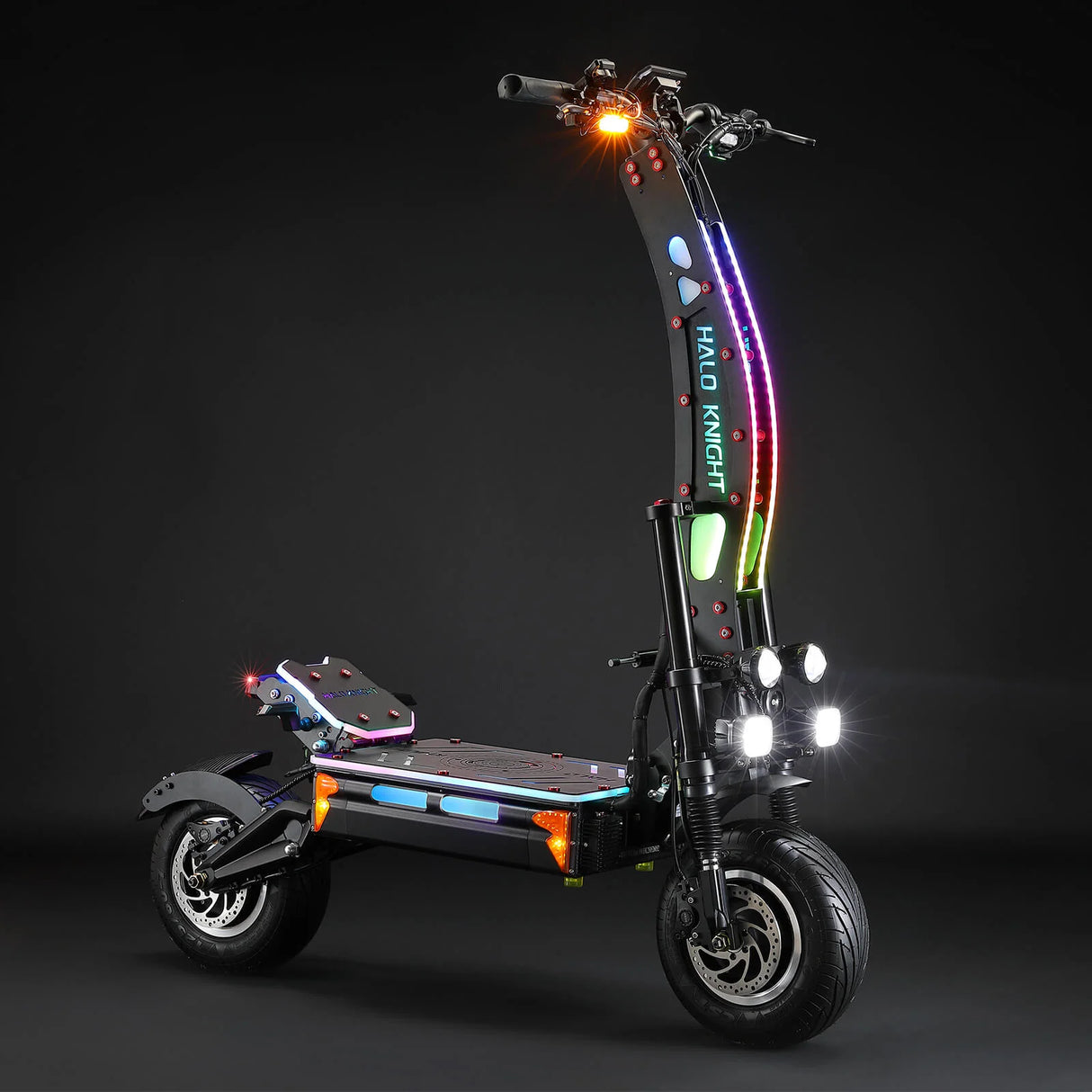 Patinete eléctrico todoterreno plegable HALO KNIGHT T107Max de 14 pulgadas, 2 motores de 4000 W, batería de 72 V y 50 Ah