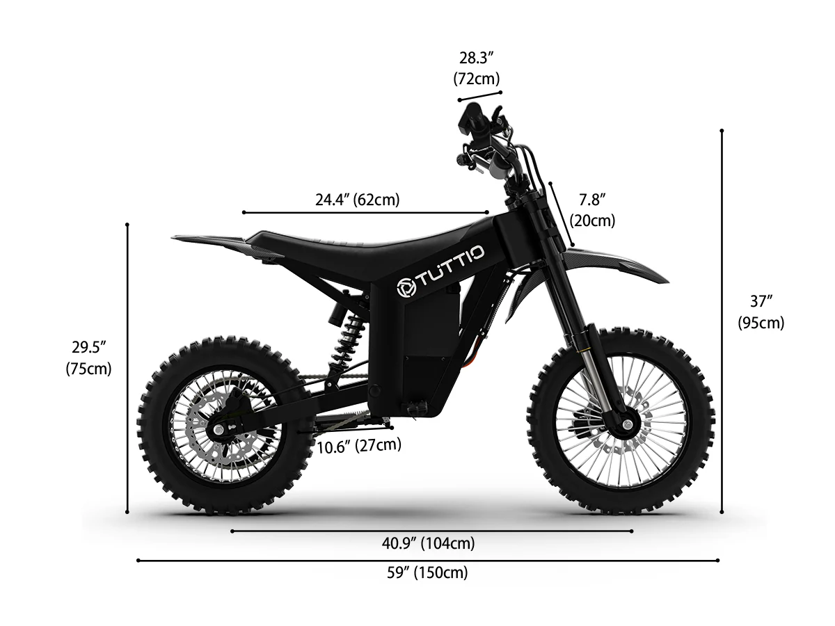 TUTTIO Soleil01 SE 14" Offroad-Elektrofahrrad 3000W Motor 48V 12Ah Batterie
