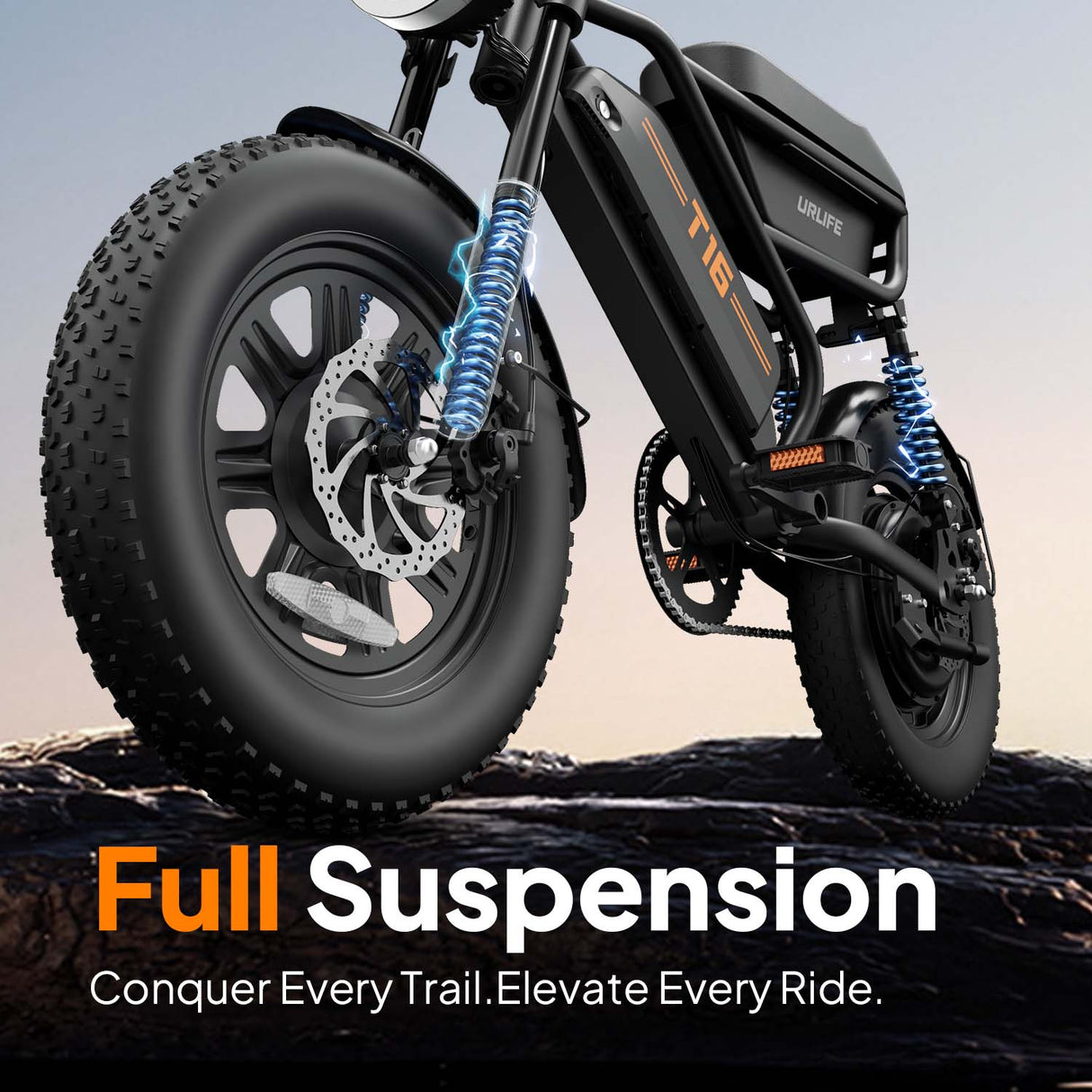 URLIFE T16 16" Offroad-Elektrofahrrad 250W Motor 48V 13Ah Batterie