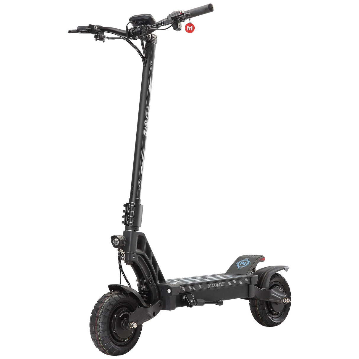 Patinete eléctrico todoterreno YUME Hawk de 10 pulgadas, 1200 W x 2, motor dual, batería de 60 V y 22,5 Ah
