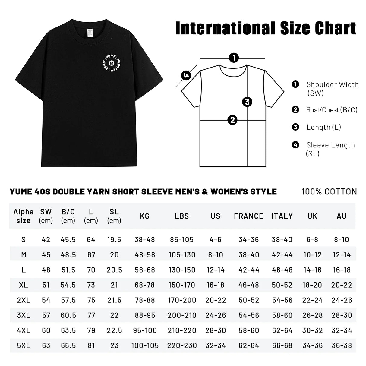 YUME Unisex T-Shirt aus Bio-Baumwolle